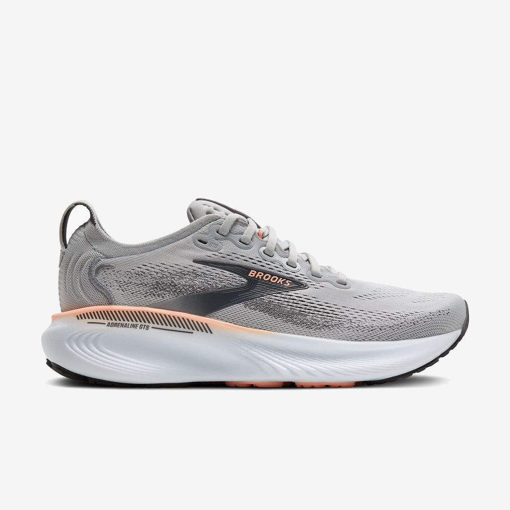 Brooks Adrenaline GTS 25 Grey Blackened Pearl Coral Women's 120443-1B-032