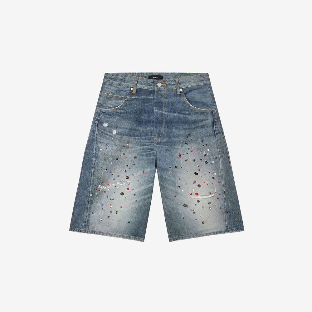 Purple Brand P070 Jewel Long Short Light Indigo