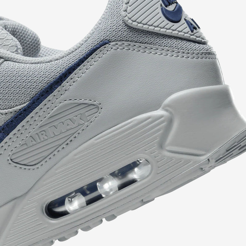 Nike Air Max 90 Wolf Grey Midnight Navy Men's Sneakers DM0029-022