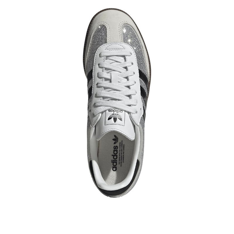 adidas Samba OG Crystal White Silver Metallic Women's Sneakers IH9055