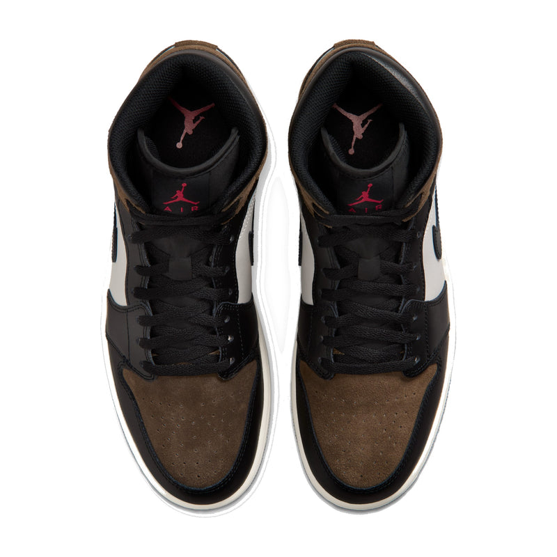 Jordan 1 Mid Black/Palomino/University Red/Phantom Men's Sneakers DQ8426-007