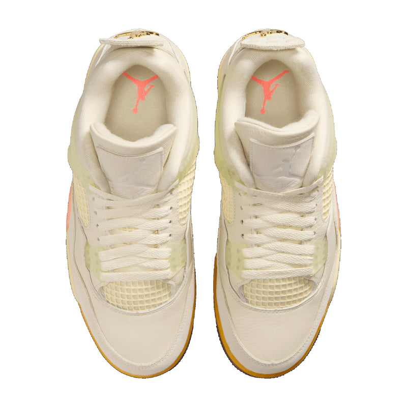 Jordan 4 Retro Coconut Milk/Muslin/Bright Mango Women's Sneakers HV0823-101