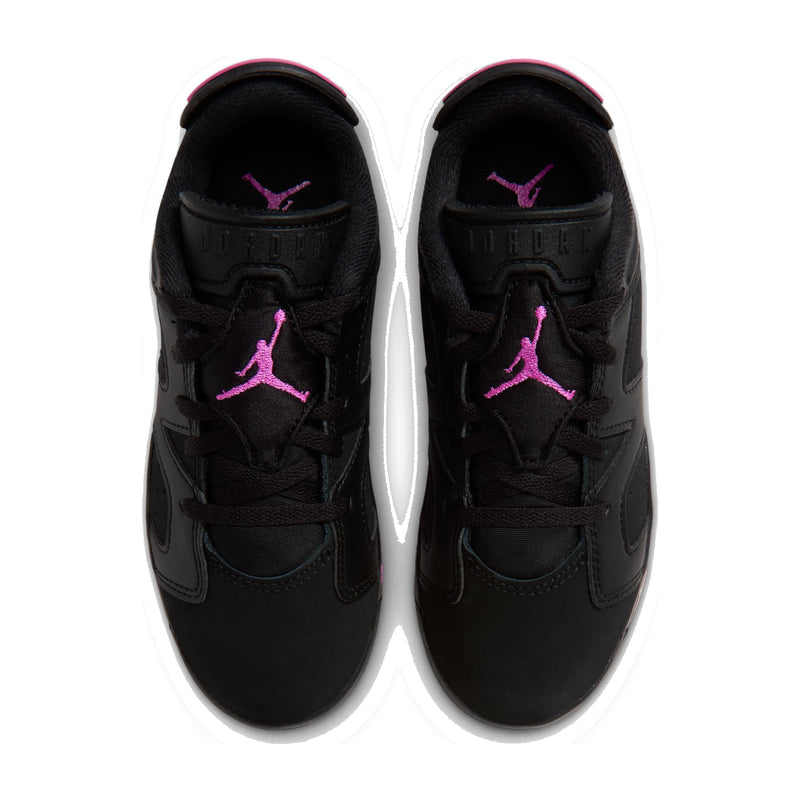 Jordan 6 Retro Low Black/White/Fierce Pink Little Kids' PS Sneakers IQ5506-001