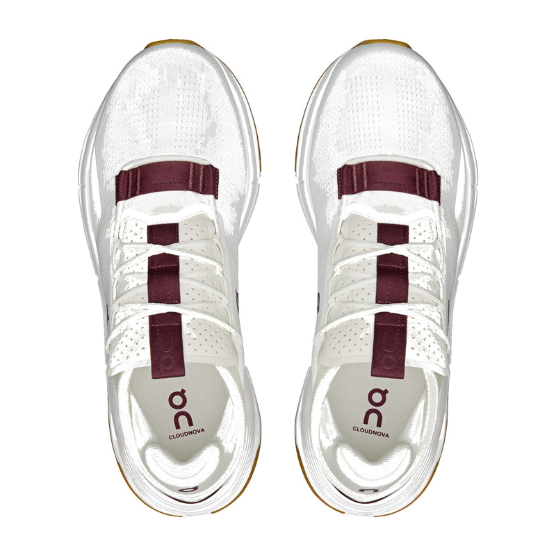 On Cloudnova 2 Ivory/Maroon Men's Sneakers 3ME30214758