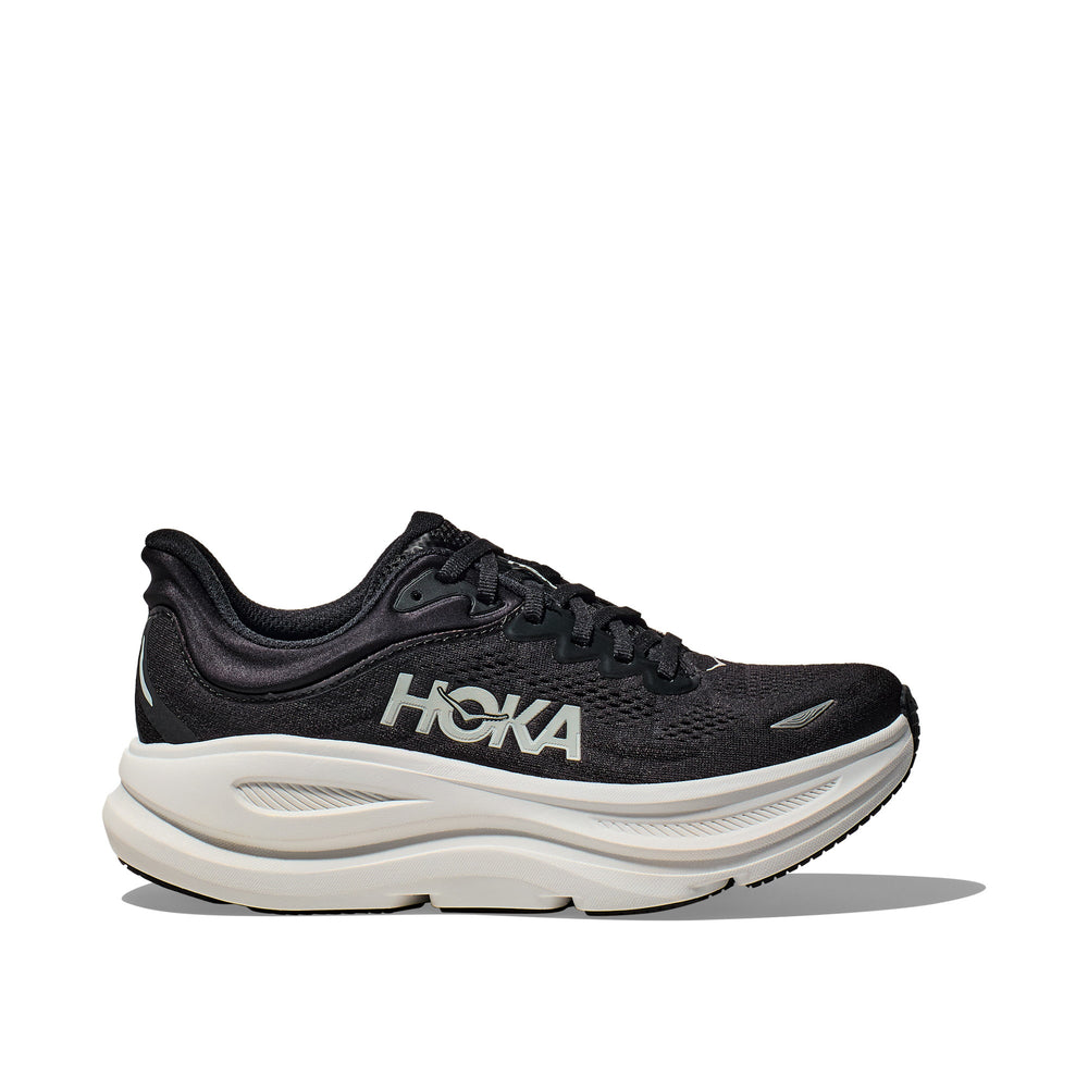Hoka Bondi 9 Black White Wide Men's Running Shoes 1162013-BWHT