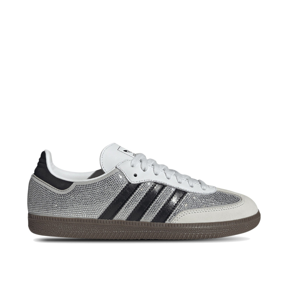 adidas Samba OG Crystal White Silver Metallic Women's Sneakers IH9055