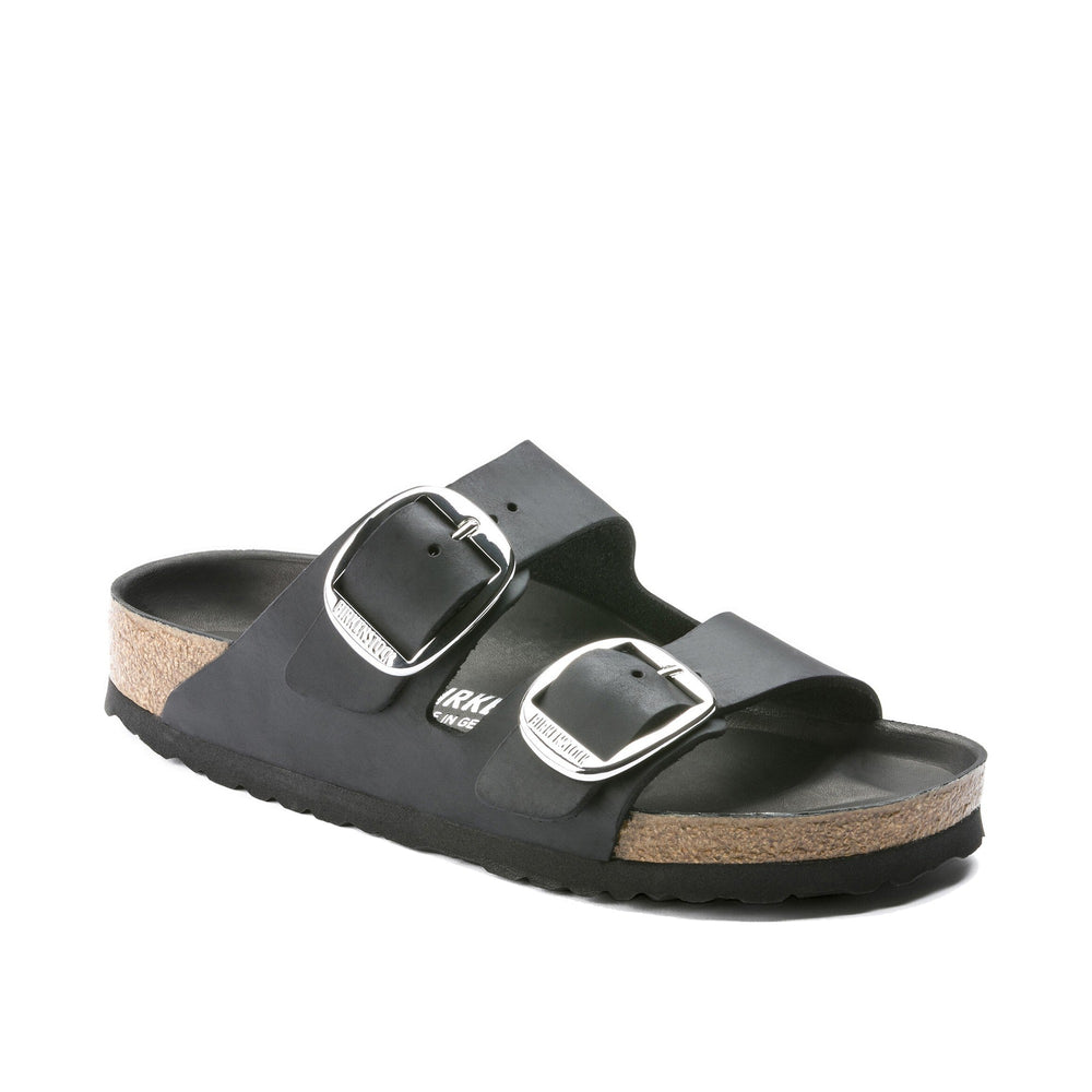 Birkenstock Arizona Big Buckle Oiled Leather Black Narrow Width Women's 1011075