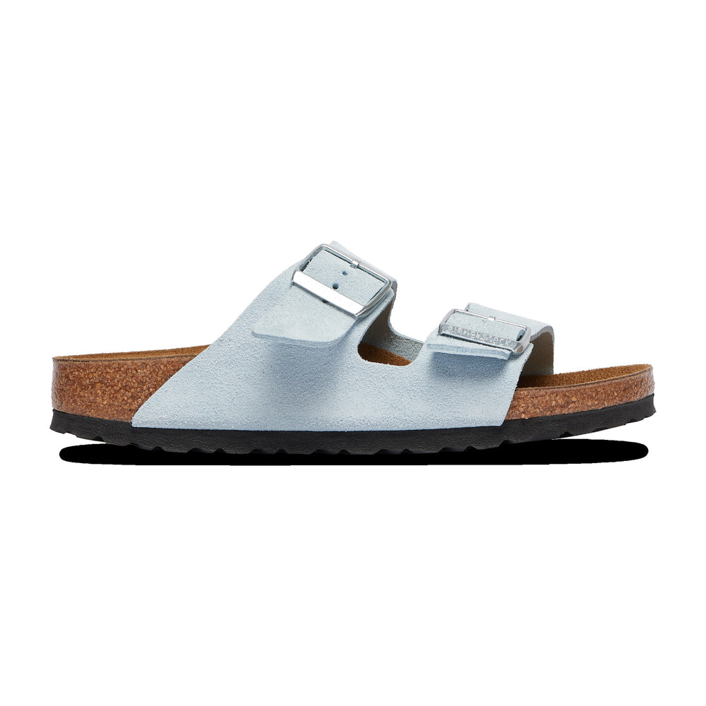 Birkenstock Arizona Suede Leather Baby Blue Narrow Width Women's Sandals 1029310