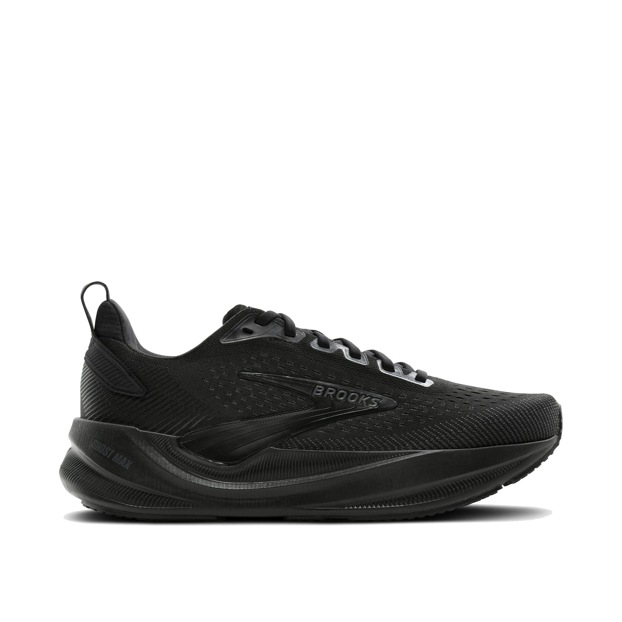 Brooks Ghost Max 4 Men Black Black Ebony — Brooks official lateral (l toe-right)