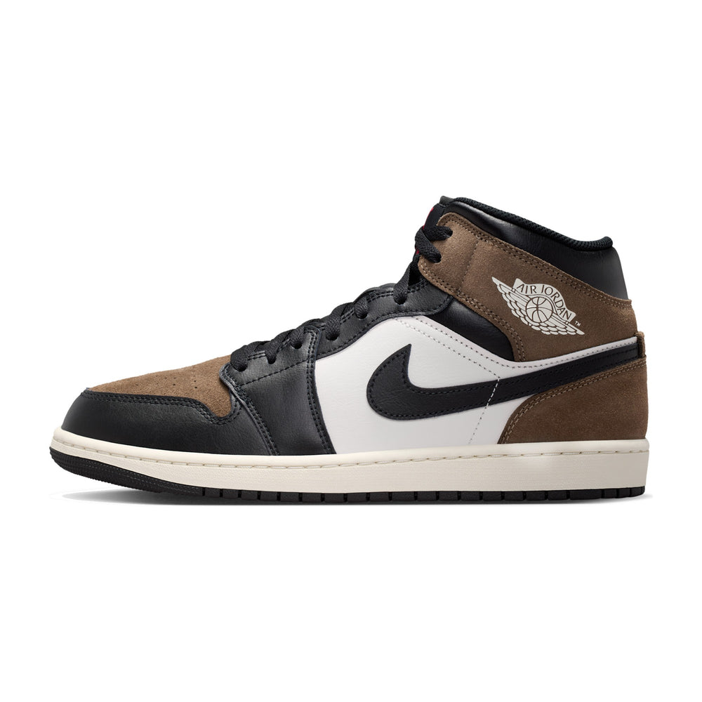 Jordan 1 Mid Black/Palomino/University Red/Phantom Men's Sneakers DQ8426-007
