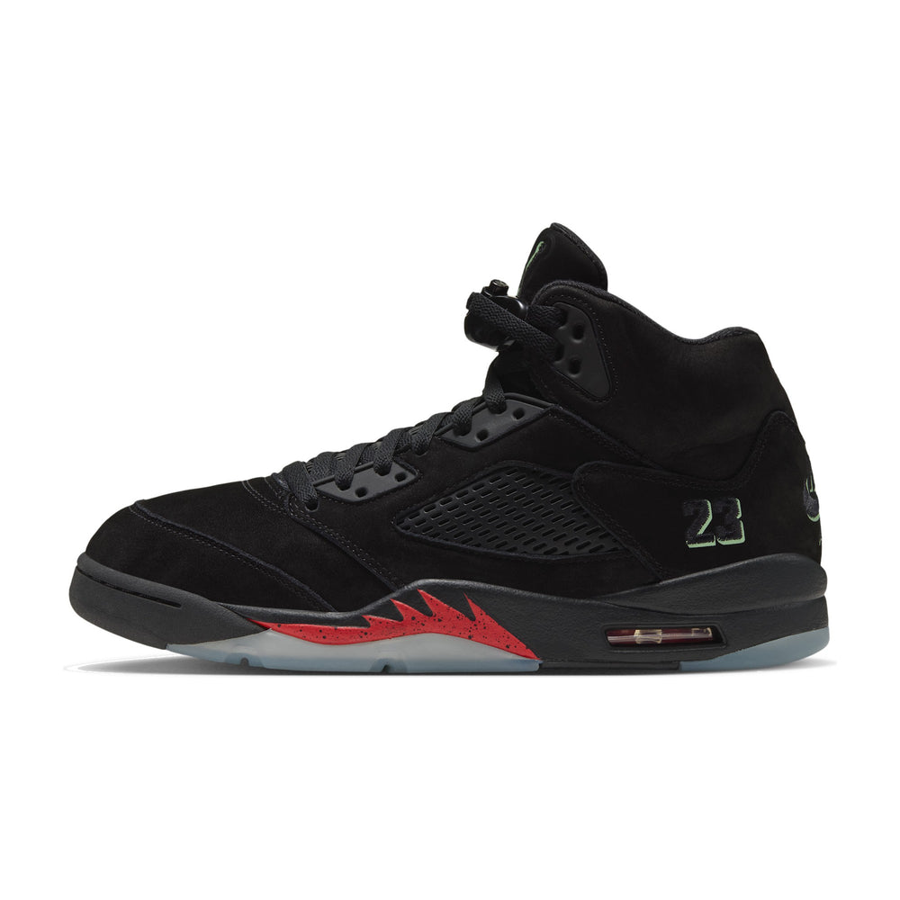 Jordan 5 Retro OG Black/Picante Red/Green Men's Sneakers HQ7978-001