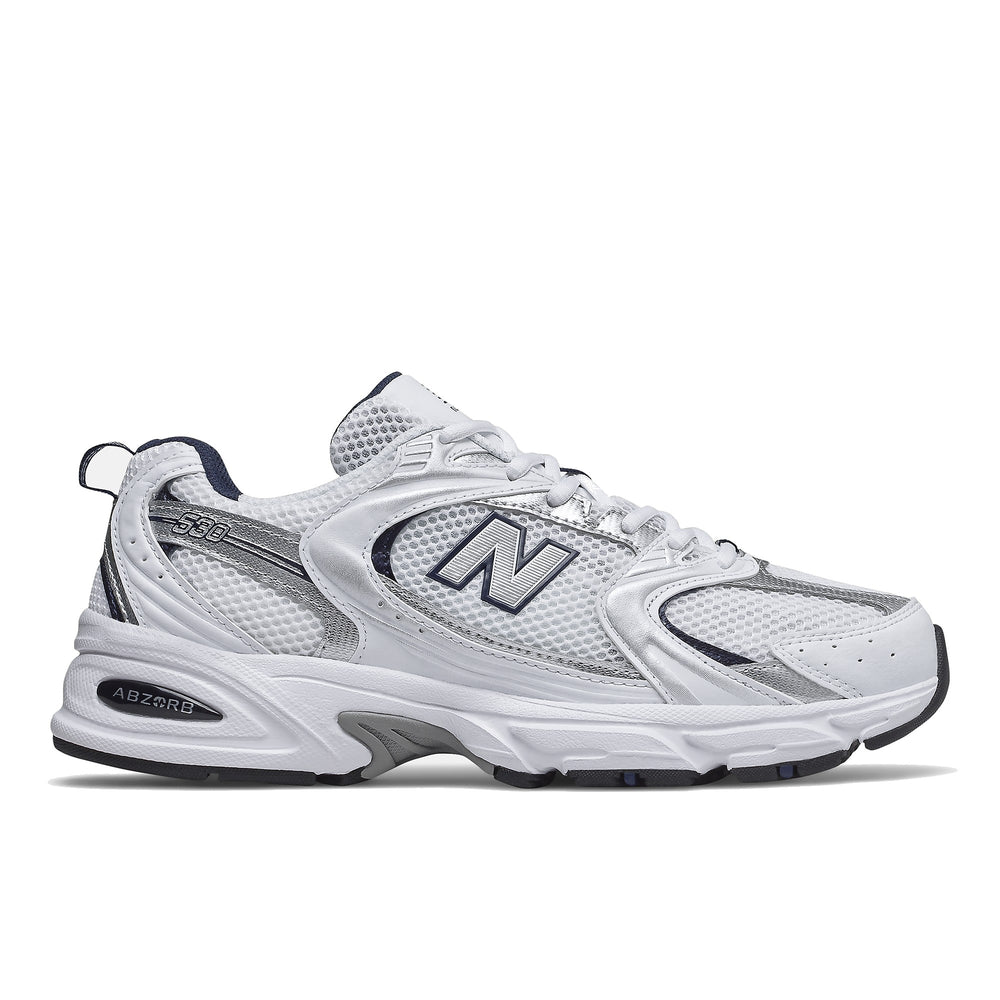 New Balance 530 White Silver Navy Sneakers MR530SG