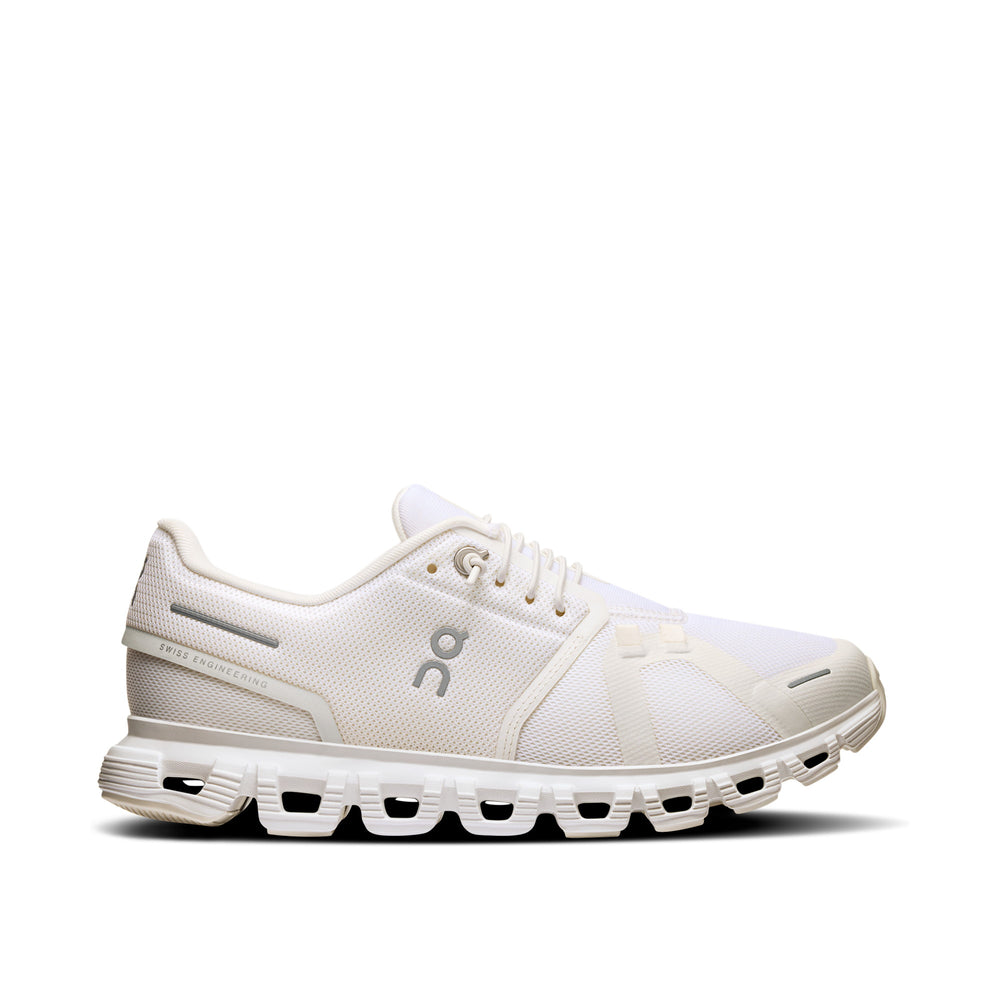 On Cloud 6 White Wide Women's Running Shoes 3WG10361200