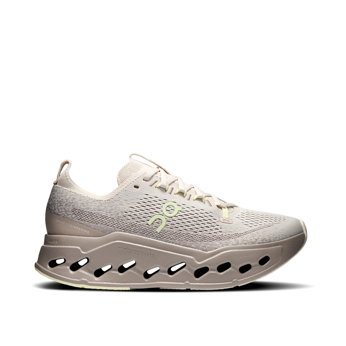 On Cloudsurfer Max Pelican Limelight Women's Running Shoes 3WF30224729
