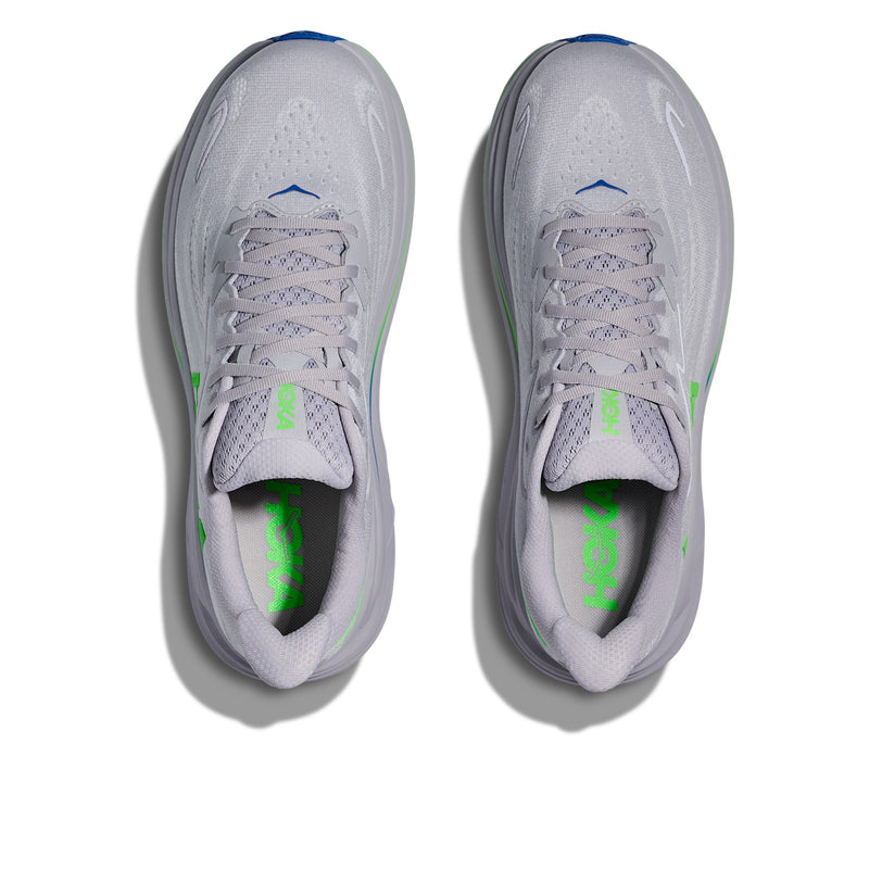 Hoka Clifton 10 Ash Grey Neon Green Men's Running Shoes 1162030-AYNN