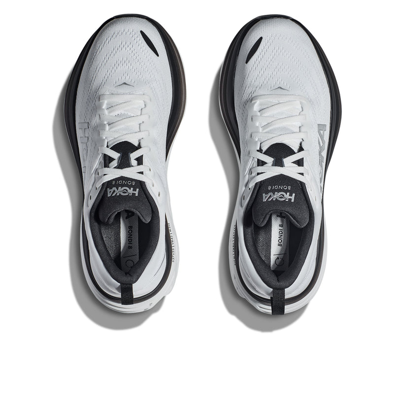 Hoka Bondi 8 White Black Men's Running Shoes 1123202-WBLC