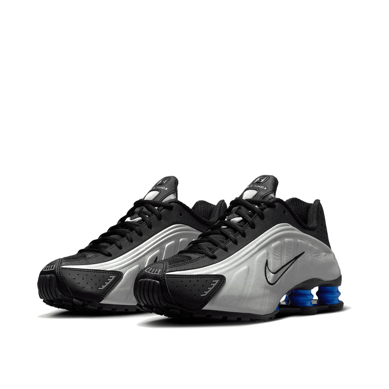 Nike Shox R4 Metallic Silver Black Racer Blue Sneakers AR3565-006