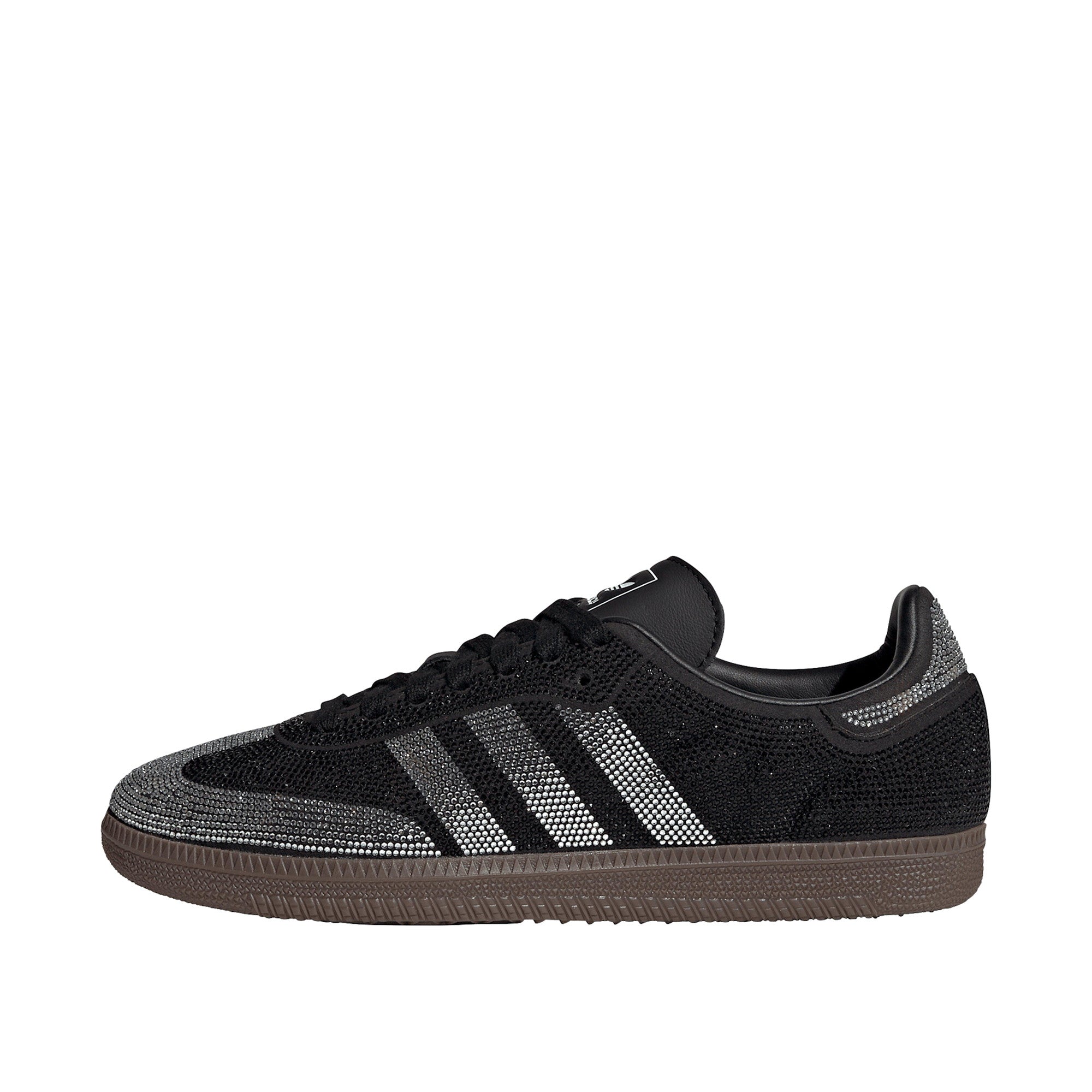 Adidas Samba OG Women Rhinestone Black Silver — Adidas official left lateral