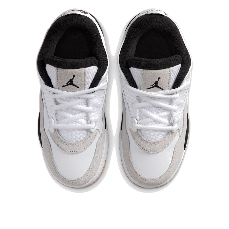 Jordan 4 RM White Black Neutral Grey Little Kids' PS Sneakers FQ7936-110