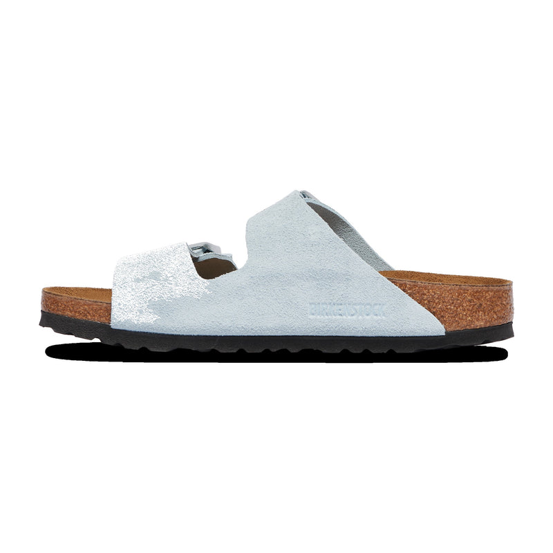Birkenstock Arizona Suede Leather Baby Blue Narrow Width Women's Sandals 1029310