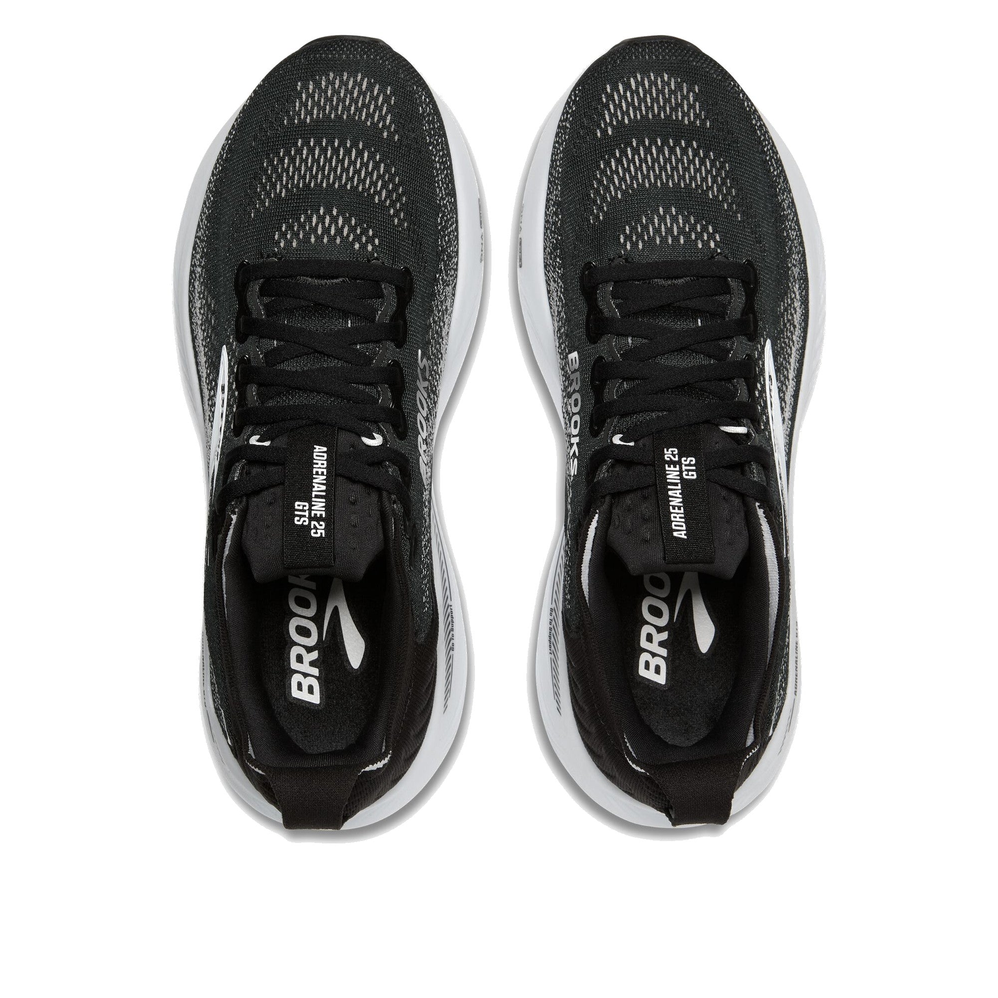 Brooks Adrenaline GTS 25 Women Black Grey White WIDE — o