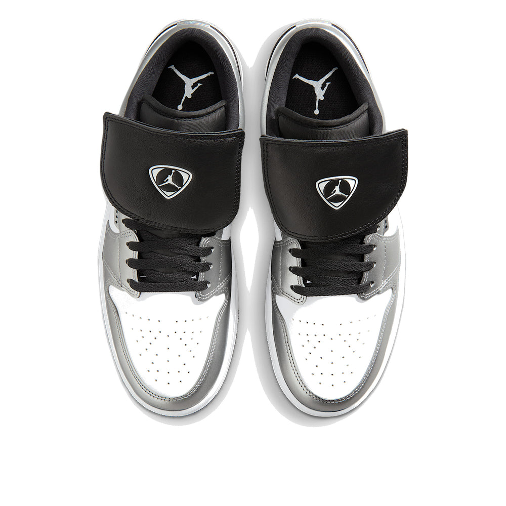 Jordan 1 Low SE Tiempo Metallic Silver Men's Sneakers IR2278-100