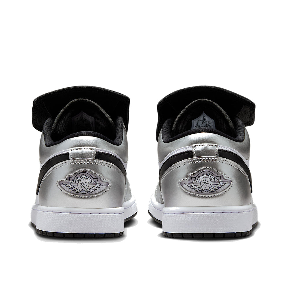 Jordan 1 Low SE Tiempo Metallic Silver Men's Sneakers IR2278-100