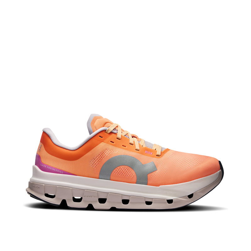 On Cloudflow 5 Tangerine Silver Women's Running Shoes 3WF10093149