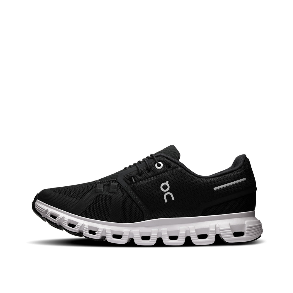 On Cloud 6 Black White Wide Women's Running Shoes 3WG10360299