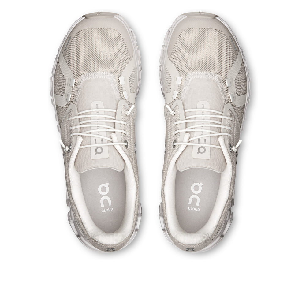 On Cloud 6 Pearl White Wide Women's Running Shoes 3WG10360755