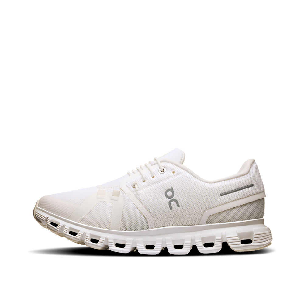 On Cloud 6 White Wide Women's Running Shoes 3WG10361200