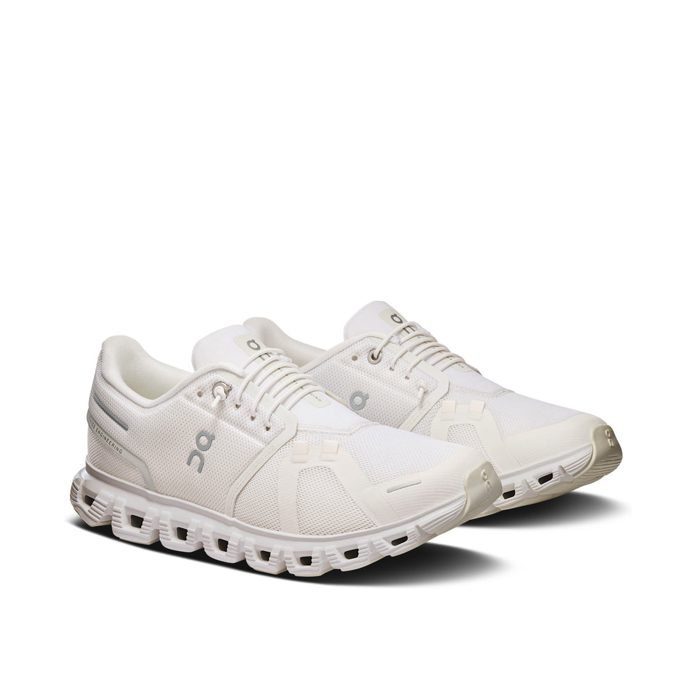 On Cloud 6 White Wide Women's Running Shoes 3WG10361200