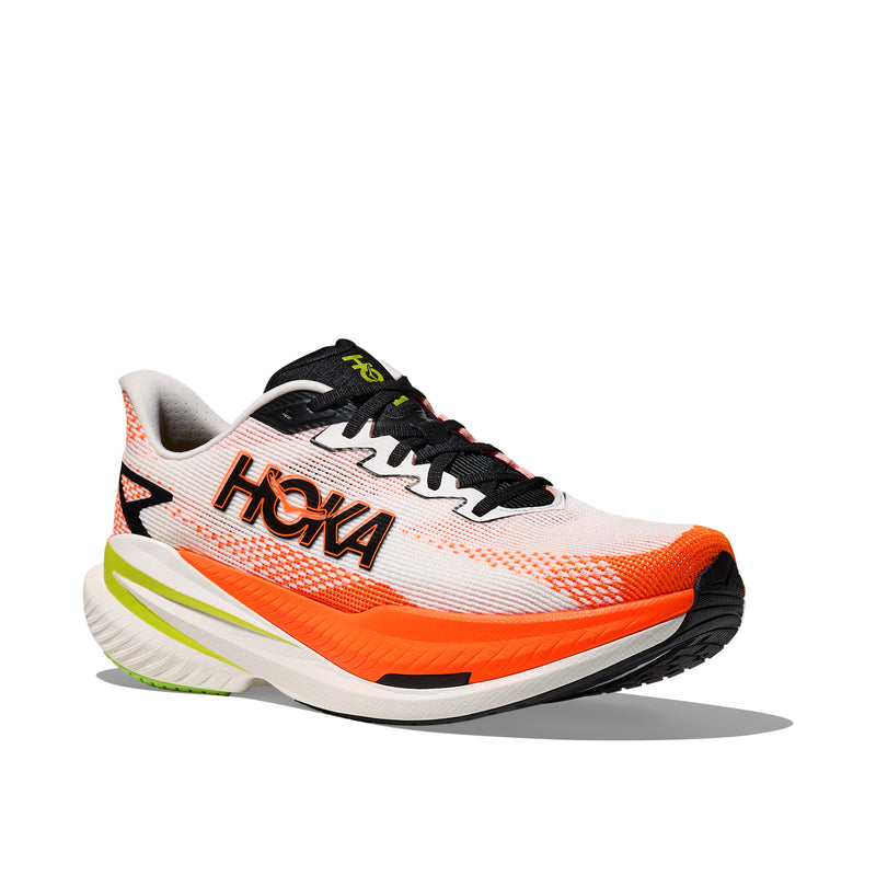 Hoka Men's Mach X 3 White Neon Tangerine 1168720-WNG
