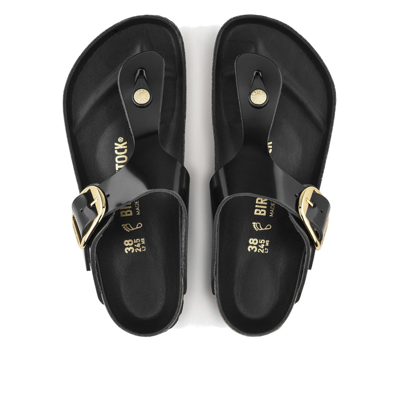 Birkenstock Gizeh Big Buckle High Shine Black - (Unisex & Standard Width) 1021467