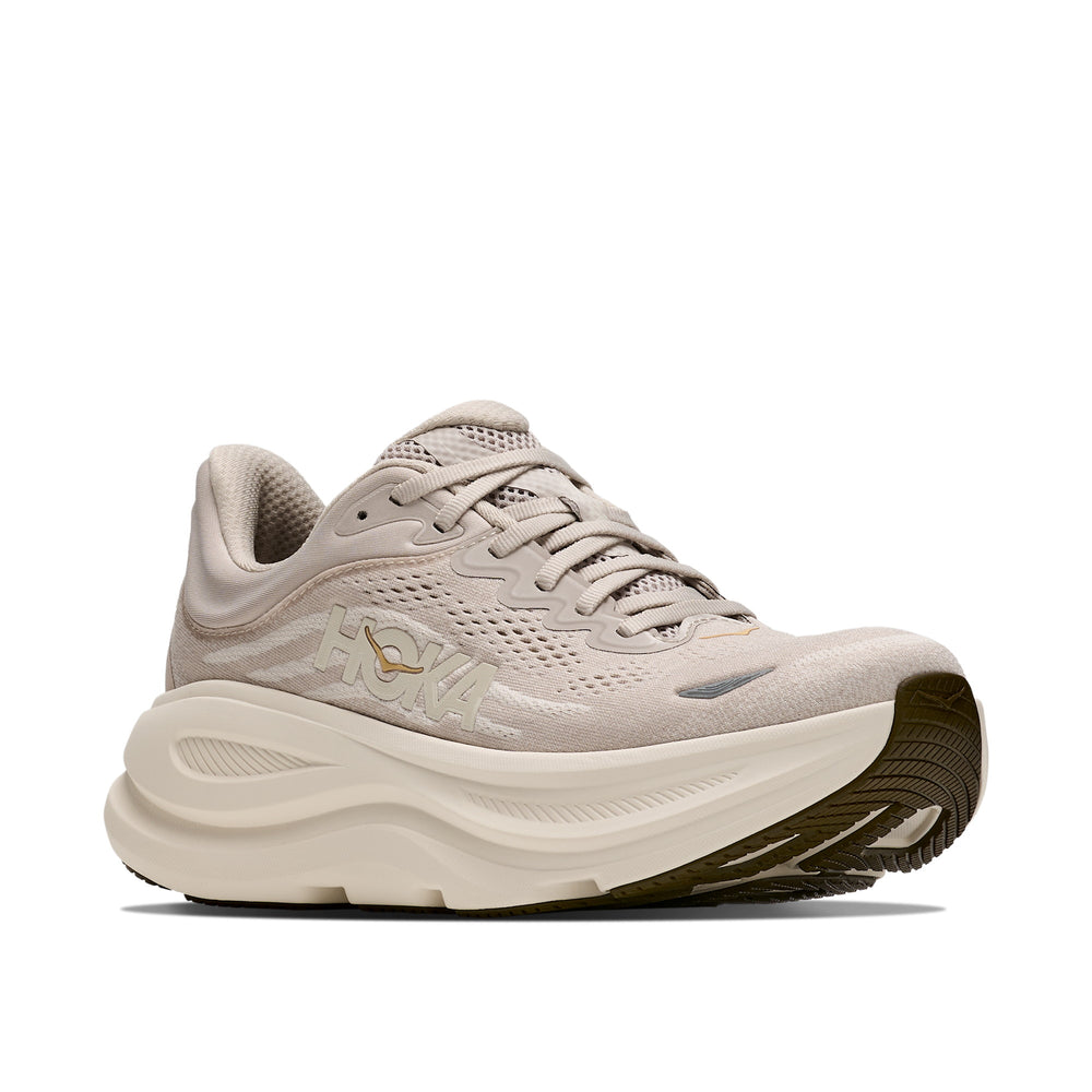 Hoka Bondi 9 River Rock Grey Alabaster Women's Running Shoes 1162012-RRCK