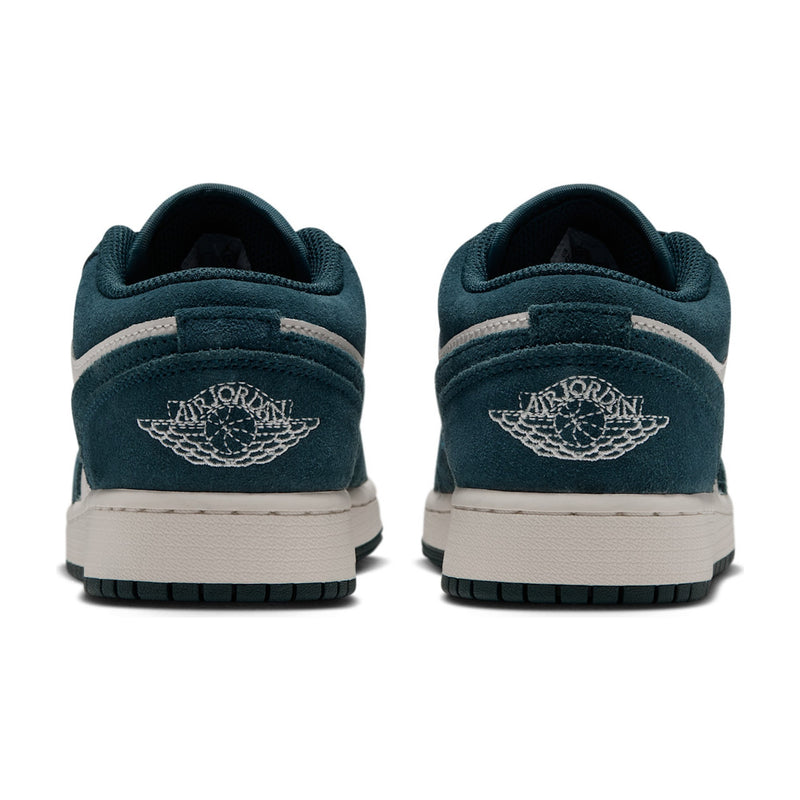 Jordan 1 Low Midnight Spruce/Pale Ivory Big Kids' GS Sneakers 553560-303
