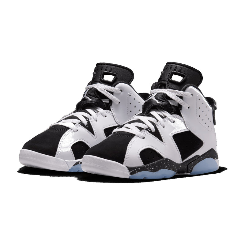 Jordan 6 Retro White/Black Little Kids' PS Sneakers DV3605-108