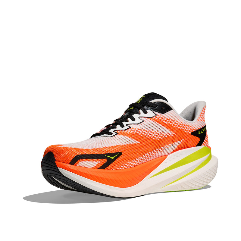 Hoka Men's Mach X 3 White Neon Tangerine 1168720-WNG