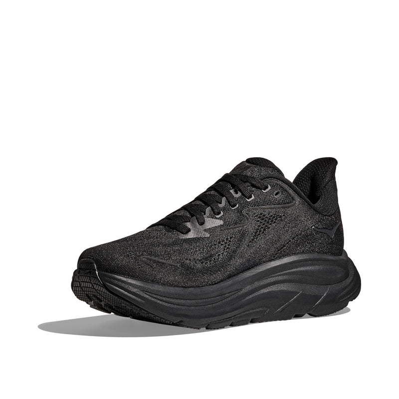 Hoka Clifton 10 All Black Wide Men's Running Shoes 1162032-BBLC