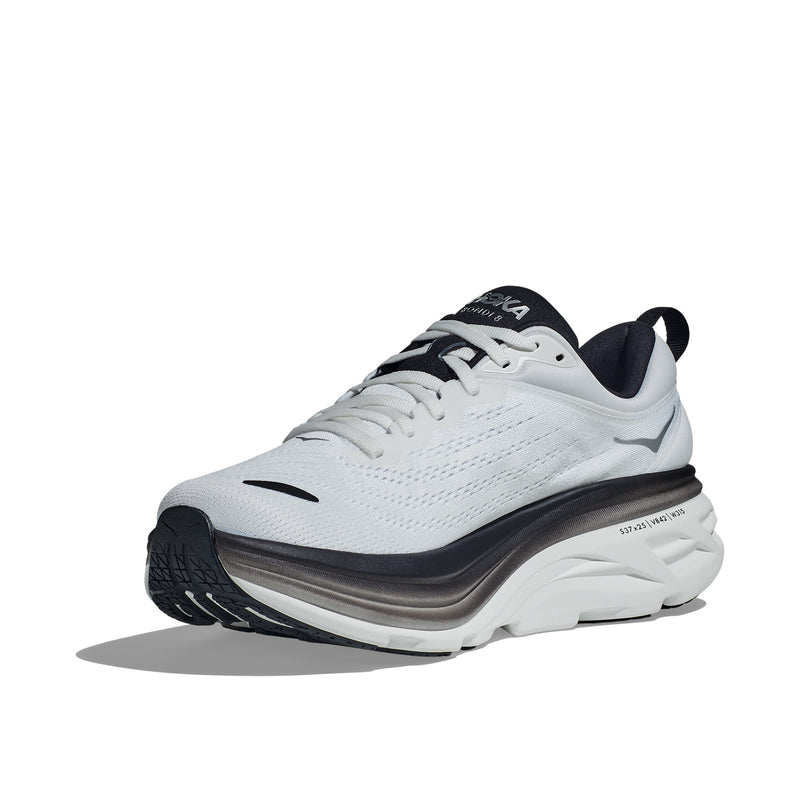Hoka Bondi 8 White Black Men's Running Shoes 1123202-WBLC