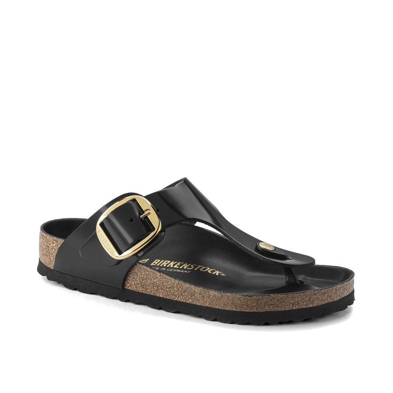 Birkenstock Gizeh Big Buckle High Shine Black - (Unisex & Standard Width) 1021467