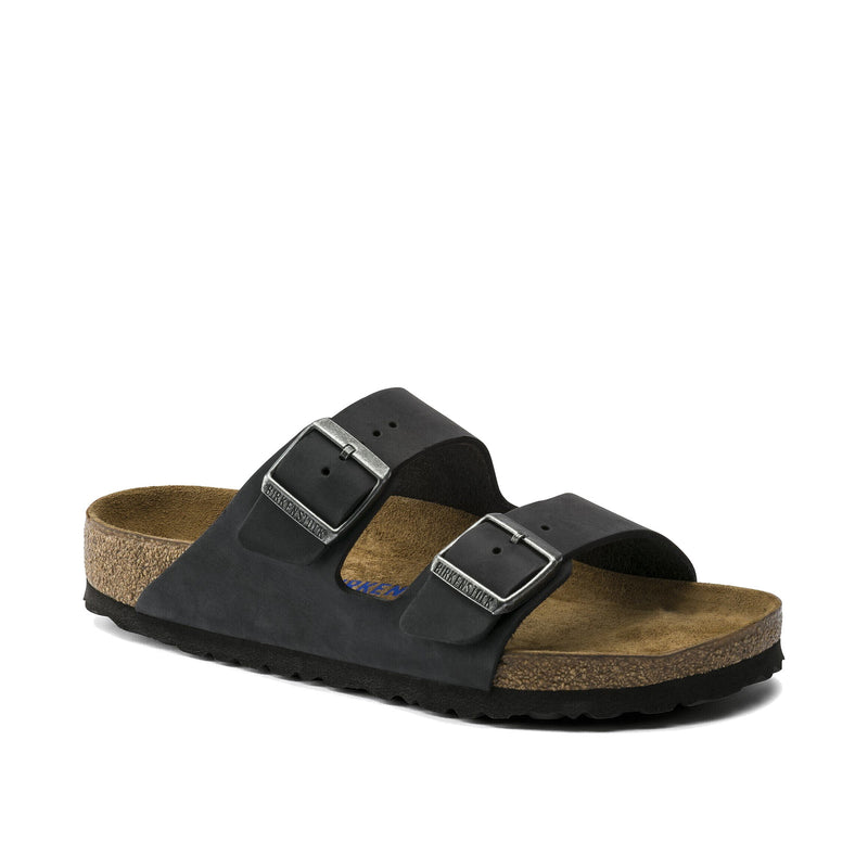 Birkenstock Arizona Soft Footbed Oiled Leather Black Sandals 0752481