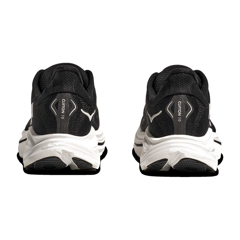 Hoka Clifton 10 Black White 2E Wide Men's Running Shoes 1162032-BWHT