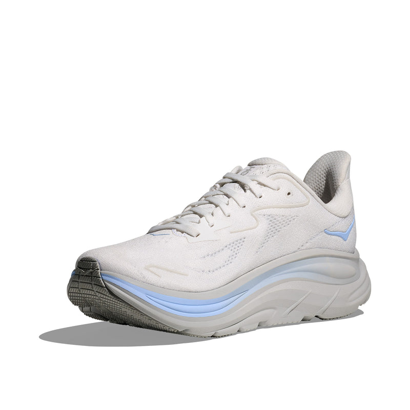 Hoka Clifton 10 White Glacier Blue Men's Running Shoes 1162030-WTGL