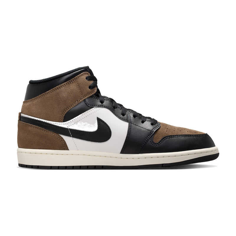 Jordan 1 Mid Black/Palomino/University Red/Phantom Men's Sneakers DQ8426-007