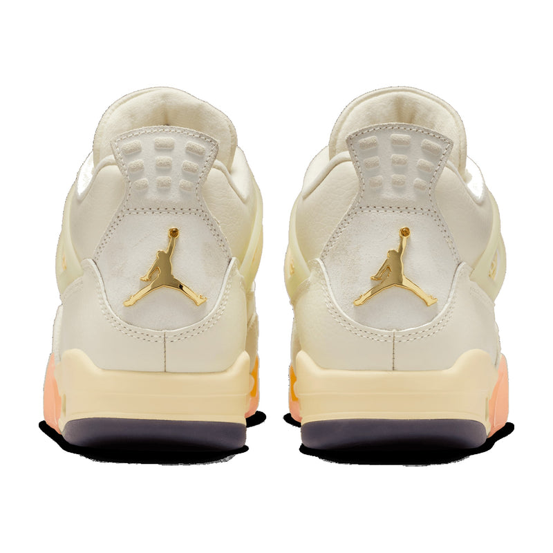 Jordan 4 Retro Coconut Milk/Muslin/Bright Mango Women's Sneakers HV0823-101