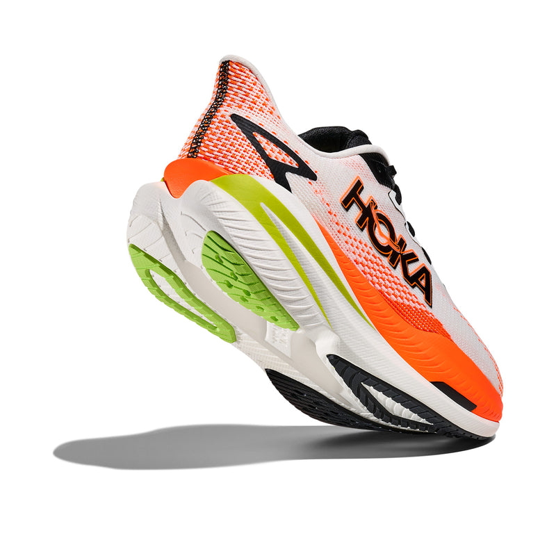 Hoka Men's Mach X 3 White Neon Tangerine 1168720-WNG