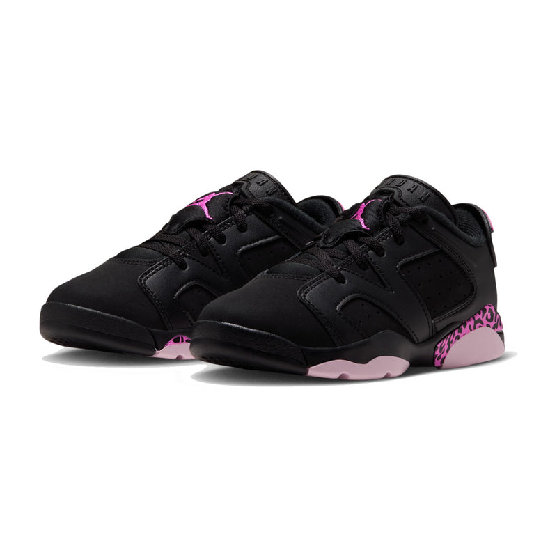 Jordan 6 Retro Low Black/White/Fierce Pink Little Kids' PS Sneakers IQ5506-001