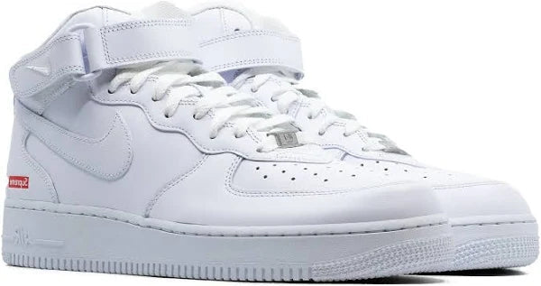 Nike Air Force 1 Mid Supreme White Sneakers FZ8784-100
