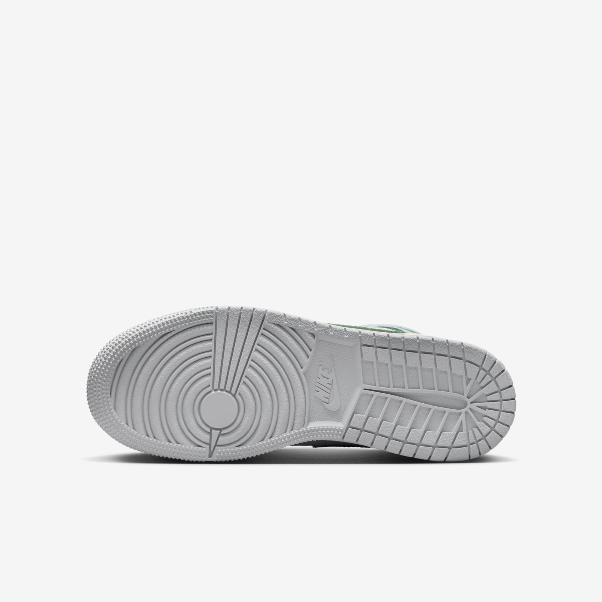 Air Jordan 1 Mid GS White Pure Platinum Pine Green